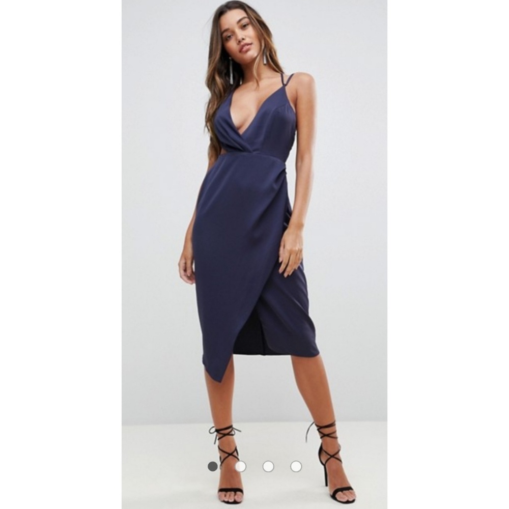 NWT ASOS cami satin midi pencil dress